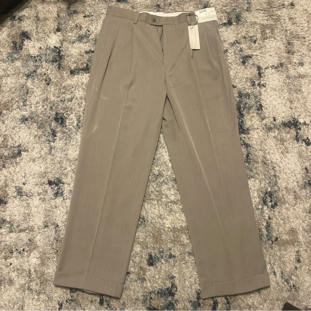 NWT Louis Raphael Tailored Men's Mario Toast  Dress Pants 34W x 30L